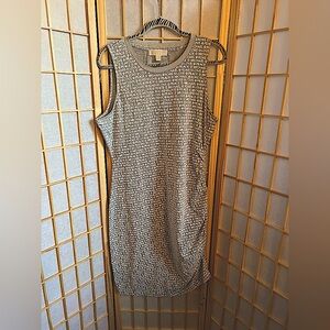 NWT Michael Kors Gray Graphic Sleeveless Tshirt Dress